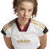 Camiseta adidas Mulher Tiro Cut 3 Band Cropped Branco/Preto