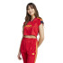 Camiseta adidas Mulher Tiro Cut 3 Band Cropped Vermelho