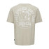 Camiseta Homem Only & Sons Onskylan Rlx Icon Forro prateado Bege