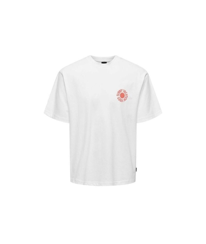 Camiseta Homem Only & Sons Kasen Rlx Bright...