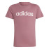 Camiseta adidas Menina Essentials Linear Logo Cotton Slim Fit Rosa