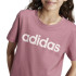 Camiseta adidas Menina Essentials Linear Logo Cotton Slim Fit Rosa