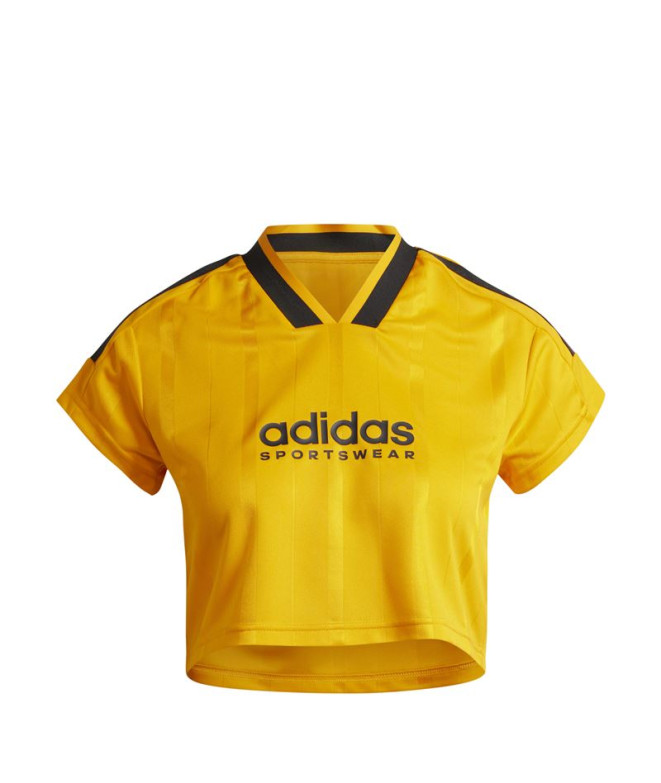 Camiseta adidas Mulher Tiro Cut 3 Band Cropped...