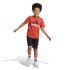Conjunto adidas Set Infantil Pequeno logótipo Essentials e calções vermelhos