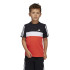 Camiseta adidas Infantil Little Tiberio 3-Stripes Colorblock Cotton Preto