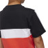 Camiseta adidas Infantil Little Tiberio 3-Stripes Colorblock Cotton Preto