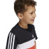 Camiseta adidas Infantil Little Tiberio 3-Stripes Colorblock Cotton Preto