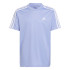 Conjunto adidas Infantil Essentials Aeroready 3-Stripes Regular Fit Azul/Branco