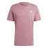 Camiseta adidas Homem Essentials Single Embroidered Small Logo Pink