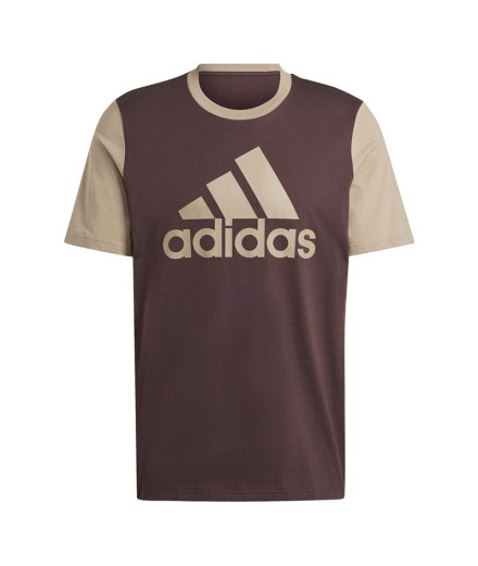 Camiseta adidas Homem Essentials Single Big Logo Castanho