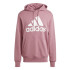 Moletom adidas French Terry Homem Casaco com capuz com logótipo grande Essentials Rosa