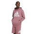 Moletom adidas French Terry Homem Casaco com capuz com logótipo grande Essentials Rosa