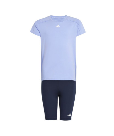 Conjunto adidas 3 riscas brancas