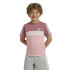 Camiseta adidas Infantil Little Tiberio 3-Stripes Colorblock Cotton Rosa
