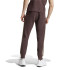 Calça adidas French Terry Homem Essentials Tapered Cuff 3-Stripes Castanho