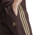 Calça adidas French Terry Homem Essentials Tapered Cuff 3-Stripes Castanho