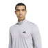 Moletom adidas Homem Train Essentials Camo Training 1/4 Zip Longsleeve Cinzento