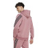Casaco adidas Homem Casaco com capuz de 3 riscas com fecho integral Future Icons Rosa