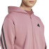 Casaco adidas Homem Casaco com capuz de 3 riscas com fecho integral Future Icons Rosa
