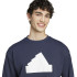 Moletom adidas Homem Future Icons Bos Crew Azul
