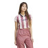 Camiseta adidas Mulher Tiro Cut 3 Stripes Print Rosa bebé