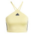 Camiseta adidas Top Mulher Tiro Cut 3 Band Summer Triangle Amarelo