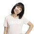 Camiseta adidas Menina Essentials Linear Logo Cotton Slim Fit Rosa
