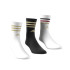 Meias adidas Infantil 3Stripes Cushioned Sportswear Crew 3 Pares Branco/Preto