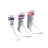 Meias adidas Infantil 3Stripes Cushioned Sportswear Crew 3 Pares Branco