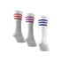 Meias adidas Infantil 3Stripes Cushioned Sportswear Crew 3 Pares Branco