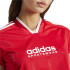 Camiseta adidas Mulher Tiro Cut 3 Stripes Cropped Jersey Vermelho