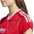 Camiseta adidas Mulher Tiro Cut 3 Stripes Cropped Jersey Vermelho