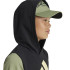 Moletom adidas Infantil Casaco com capuz colorblock com logótipo grande Essentials Preto
