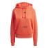Moletom adidas French Terry Mulher Assinatura bordado gráfico solto vermelho