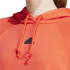 Moletom adidas French Terry Mulher Assinatura bordado gráfico solto vermelho