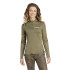 Camiseta Montanha adidas Mulher by Terrex Multi Half Zip Longsleeve Verde azeitona