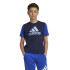 Camiseta adidas Infantil Essentials Big Logo Colorblock Cotton Blue