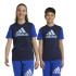 Camiseta adidas Infantil Essentials Big Logo Colorblock Cotton Blue