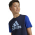 Camiseta adidas Infantil Essentials Big Logo Colorblock Cotton Blue