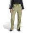 Calça adidas French Terry Mulher Calças de algodão com bordados gráficos Signature Straight Green