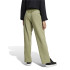 Calça adidas French Terry Mulher Calças de algodão com bordados gráficos Signature Straight Green