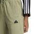Calça adidas French Terry Mulher Calças de algodão com bordados gráficos Signature Straight Green