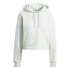 Moletom adidas French Terry Mulher Essentials 3-Stripes Cropped Verde