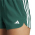 Calça adidas Mulher Pacer Training 3 Stripes Woven High Rise Verde Escuro
