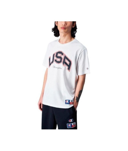 Camiseta Champion Homem Gola redonda branca