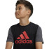 Camiseta adidas Infantil Essentials Big Logo Colorblock Cotton Preto