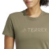 Camiseta Montanha adidas Mulher por Terrex Classic Logo Verde Oliva
