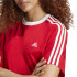 Camiseta adidas Mulher Essentials 3-Stripes Vermelho