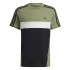 Camiseta adidas Infantil Tiberio 3 Band Colorblock Verde