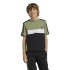 Camiseta adidas Infantil Tiberio 3 Band Colorblock Verde